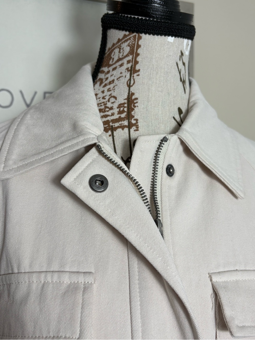 Greylin  Belted Utility Jacket Cotton Safari Military Style Small - Picture 3 of 9